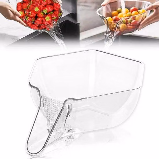 Sgocciolatoio da cucina a scomparti multipli, rubinetto per alimenti, lavello per il lavaggio di frutta, verdura e alimenti