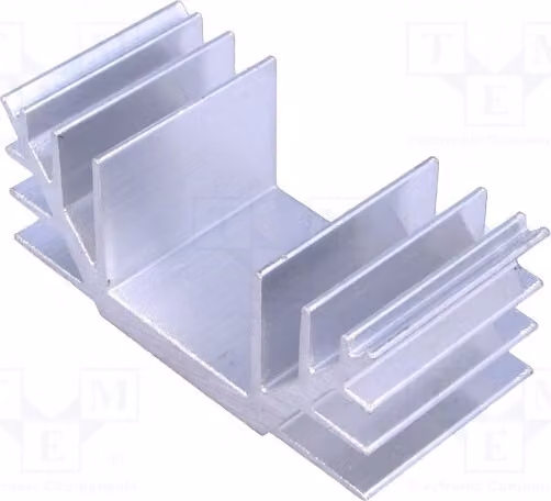 1 radiatore: stampato, forma a U, altezza: 30 mm, larghezza: 74 mm, lunghezza: 35 mm, in alluminio