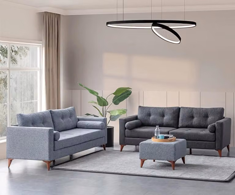 Moderne, vielseitige Sofagarnitur in stilvollem Design