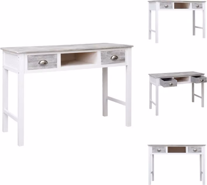 vidaXL Scrivania grigio 110×45×76 cm legno - Scrivanie