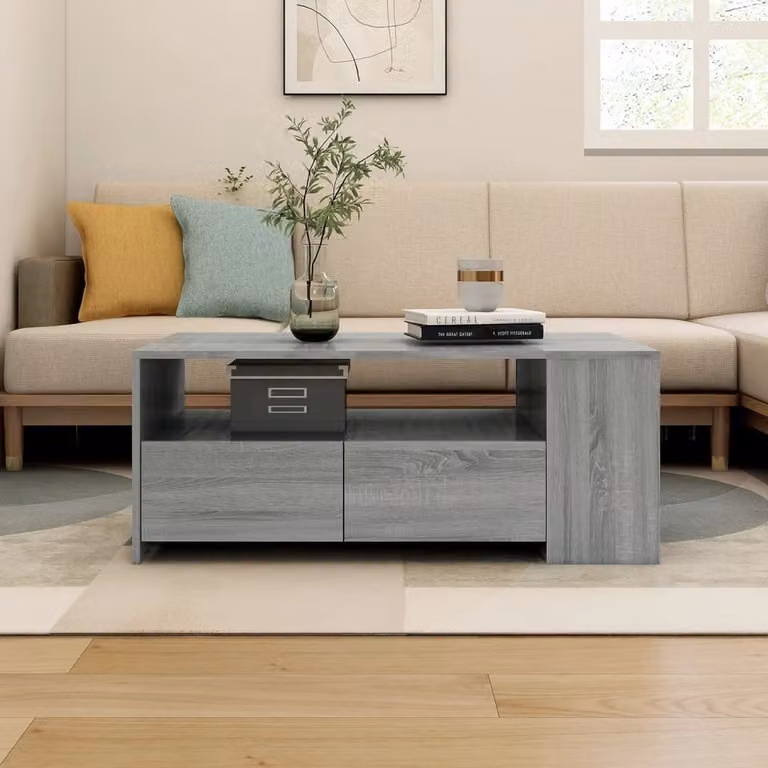 Maison Exclusive - Tavolino grigio Sonoma 102x55x42 cm Materiale ligneo