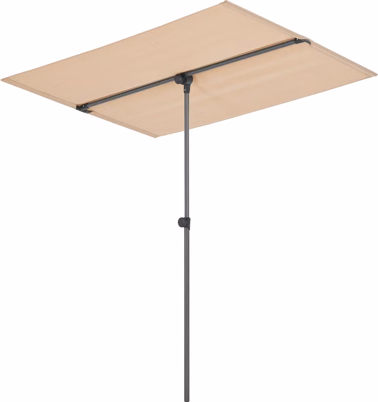 Paravento da balcone Carsoli 180 x 130 cm Ombrellone da giardino ruotabile a 360° Ombrellone UV 50+ impermeabile Ombrellone da balcone rettangolare Colore sabbia