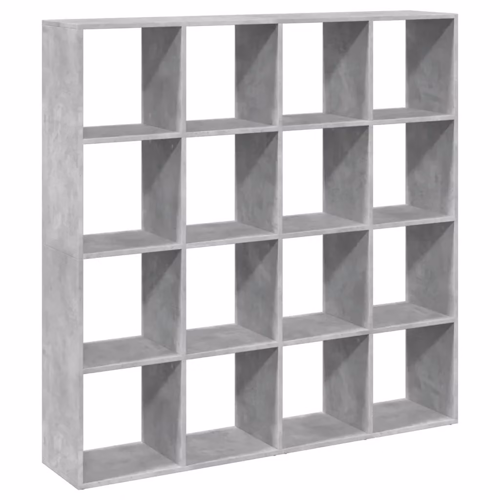 Libreria vidaXL in Legno e MDF Grigio Cemento, L 137,5 cm x P 29 cm x H 137,5 cm – 2