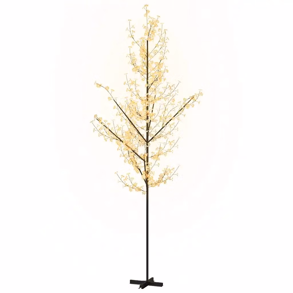 Albero di Ciliegio Decorativo vidaXL con 672 LED Bianco Caldo, Altezza: 400 cm – 2