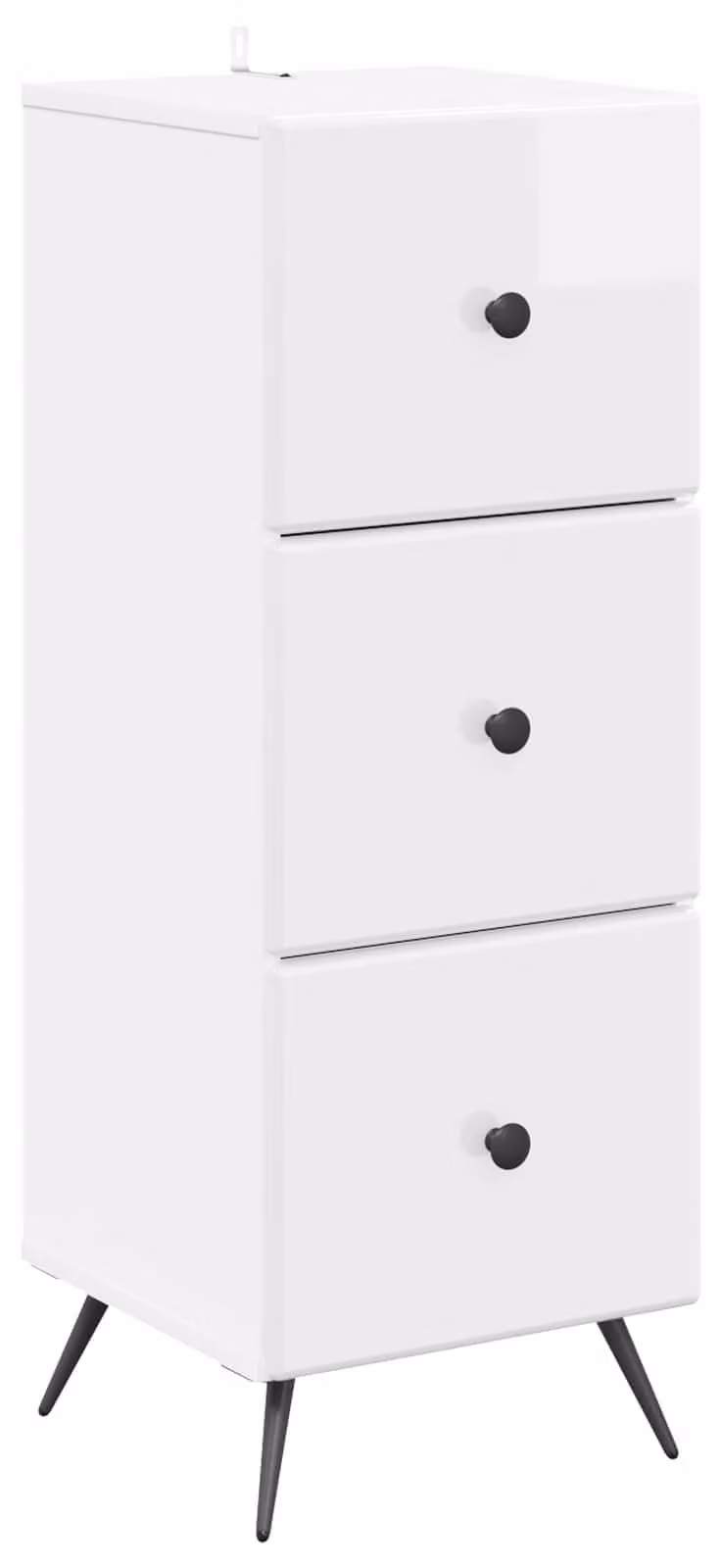 Mobile con Cassetti Bianco Lucido 33 x 34,5 x 90 cm