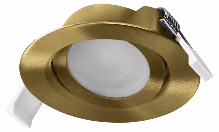 OSRAM 4099854595844 Set di faretti LED da incasso con CCT regolabile, finitura ottone