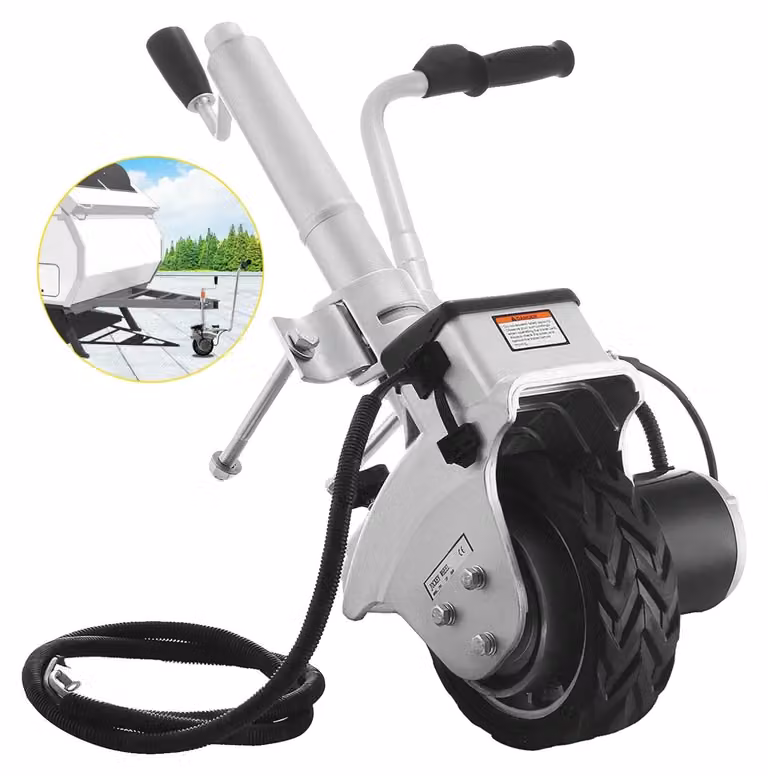 Macchina di stiratura, potenza del motore 350W, tensione consigliata 12V / 24A, diametro del pneumatico 8 pollici, velocità massima 22 piedi al minuto, capacità di carico massima 5000 libbre