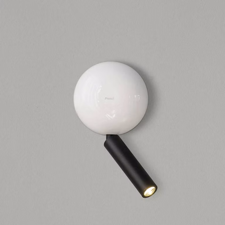FARO BARCELONA Applique da parete a LED Press, Nero, Soggiorno / Sala da pranzo, Alluminio, Moderno, Applique a LED