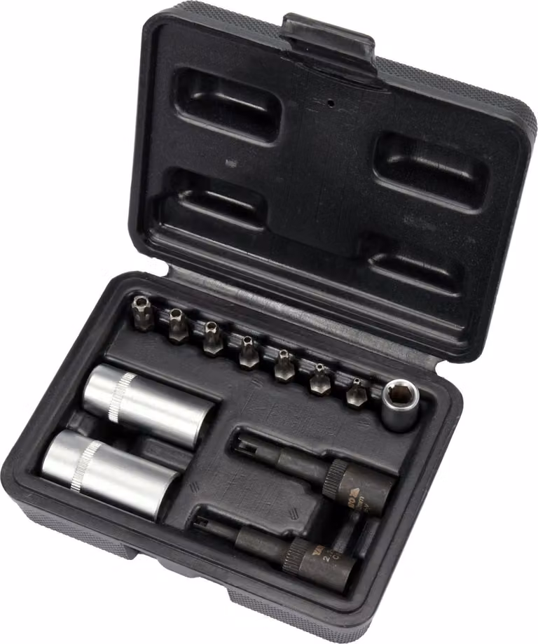 Set di chiavi a Esagono e a bussola per impianti di climatizzazione, 1/4"