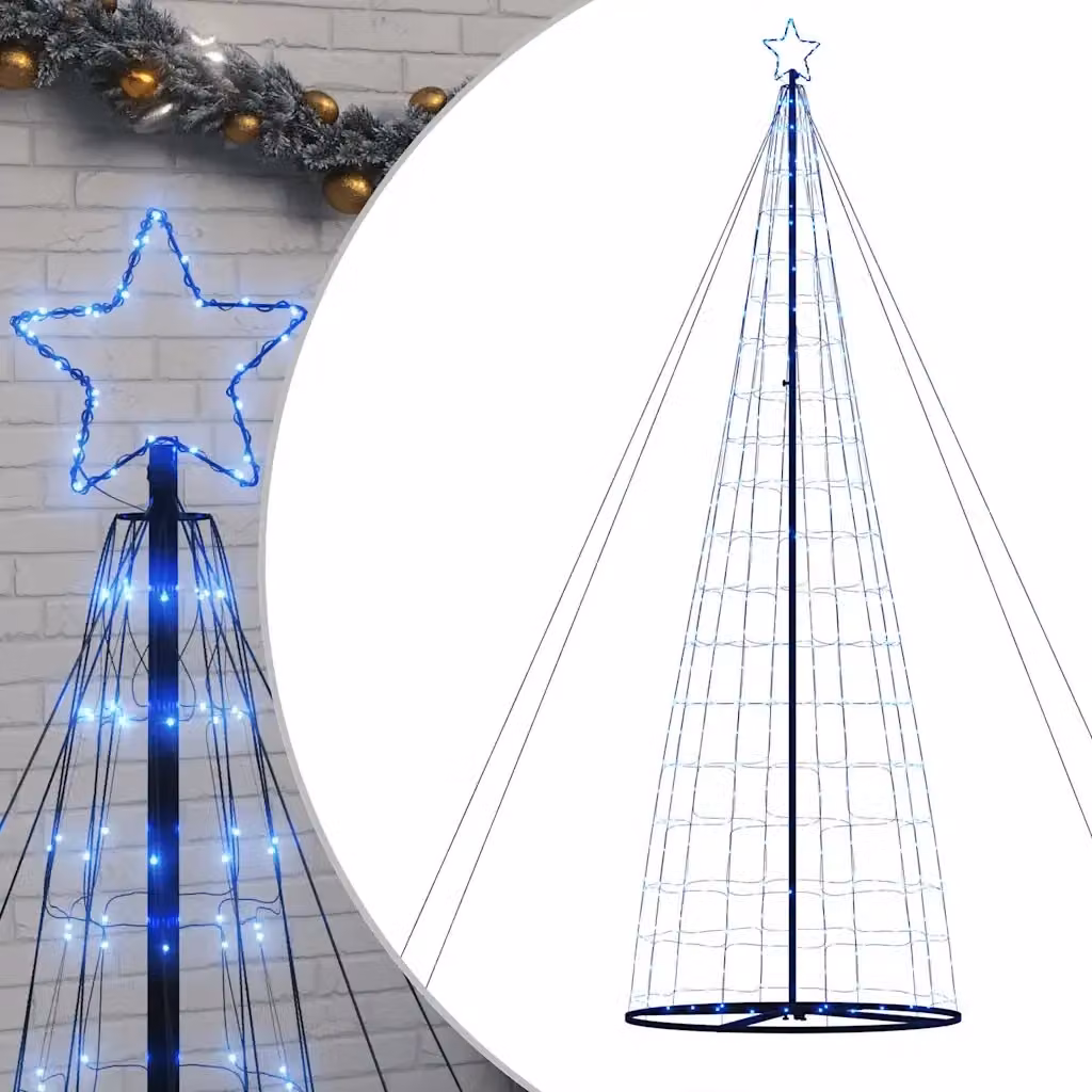 Albero di Natale a LED vidaXL con 1534 luci blu, lunghezza 500 cm – 2