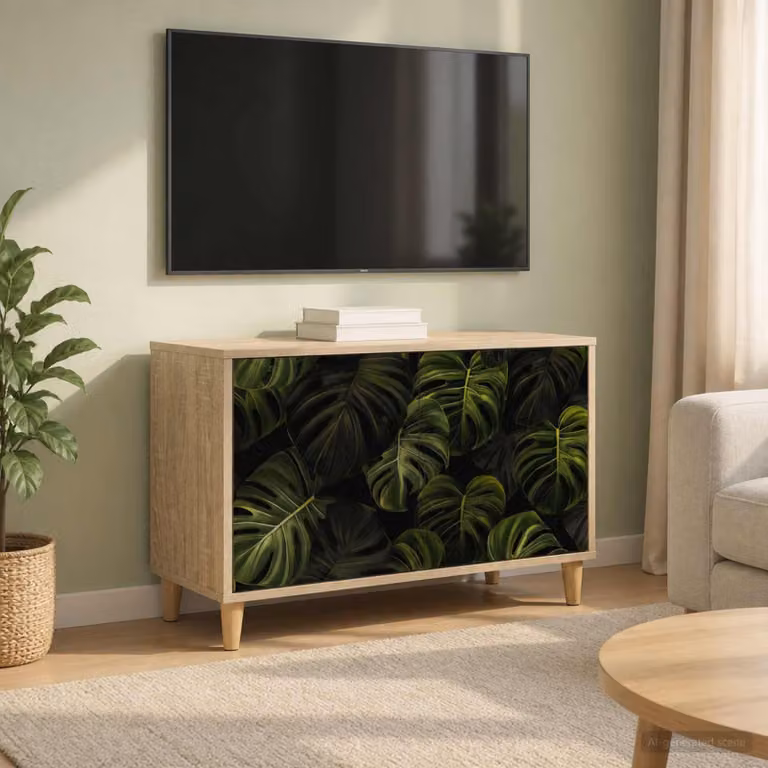 Mobile TV vidaXL ELBURG moderno in legno ingegnerizzato color marrone L: 69 cm, P: 33 cm, H: 50 cm