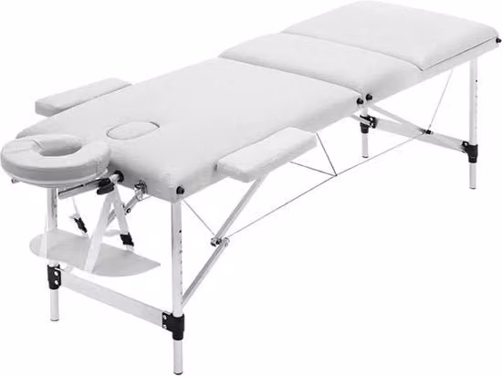 Tavolo per massaggi con struttura in alluminio - flessibile e pieghevole - carico massimo 250KG