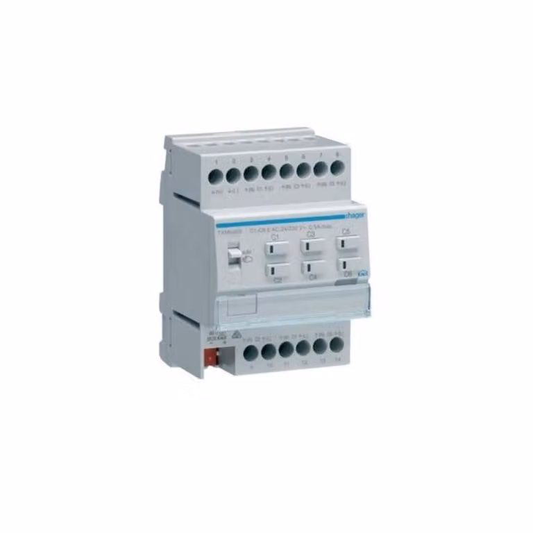 Attuatore di riscaldamento Hager a 6 canali KNX TXM646R