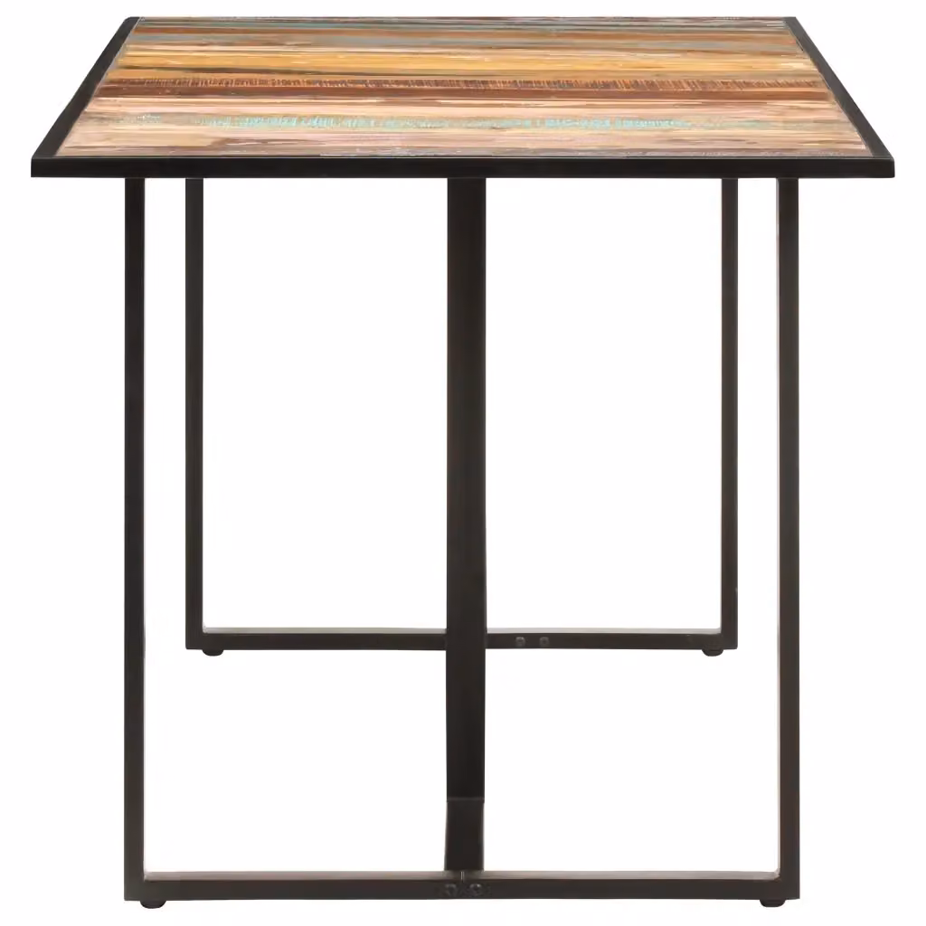 Tavolo da pranzo rettangolare in legno multicolore vidaXL L: 160 cm, P: 80 cm, H: 76 cm – 2