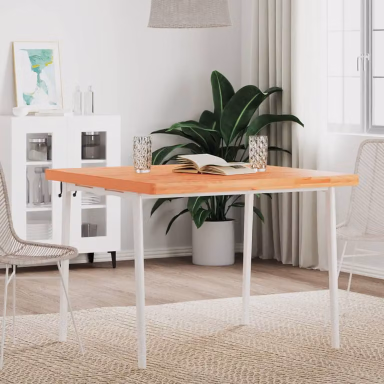 Piano per tavolo quadrato vidaXL in legno di faggio laccato marrone L 90 cm x P 90 cm x H 4 cm