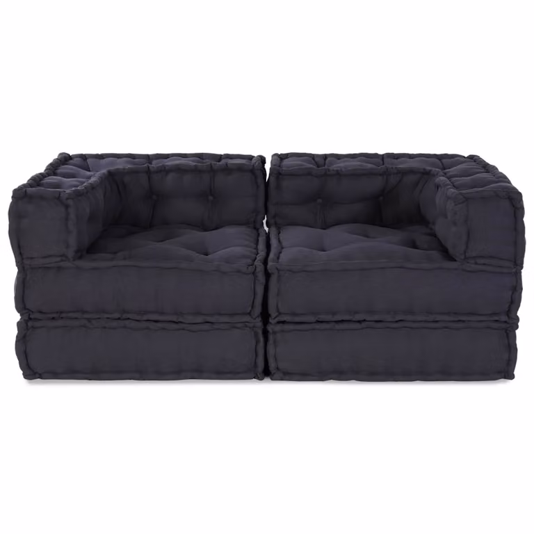 Set di divano modulare vidaXL in tessuto antracite per soggiorno o esterno, design moderno a L