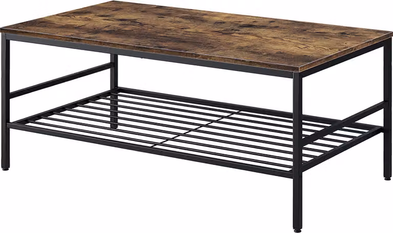 Tavolino da salotto Vicco Fyrk Rovere Goldkraft/nero 106 x 60 cm con ripiano, Model 55288