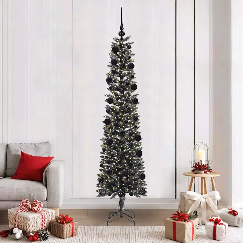 Albero di Natale artificiale verde vidaXL con 300 LED luce bianca calda, Altezza: 210 cm