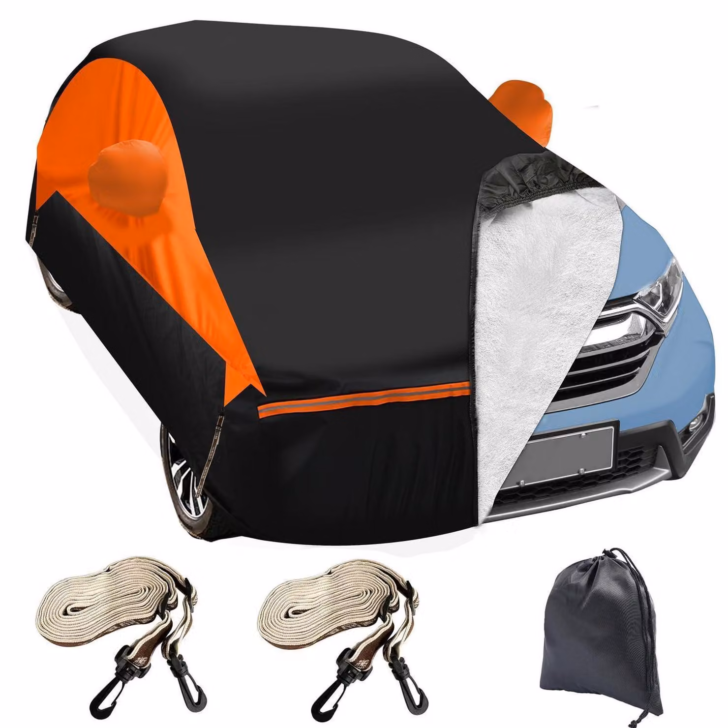 Copertura per auto per VW Tiguan (versione a passo lungo) dal 2007 al 2024, a 6 strati, impermeabile, traspirante, lunghezza 475 cm