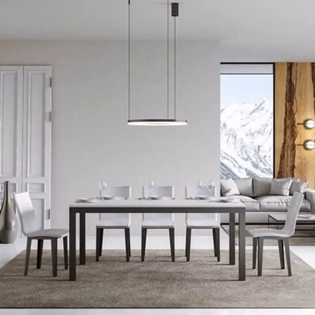 Tavolo allungabile Itamoby Everyday Evolution bianco frassino con telaio e gambe antracite L: 160-420 cm, P: 90 cm – 2