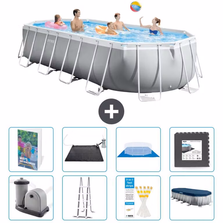 Piscina fuori terra ovale "Prism Frame" - 610x305x122 cm - 7 pezzi - Modello S543
