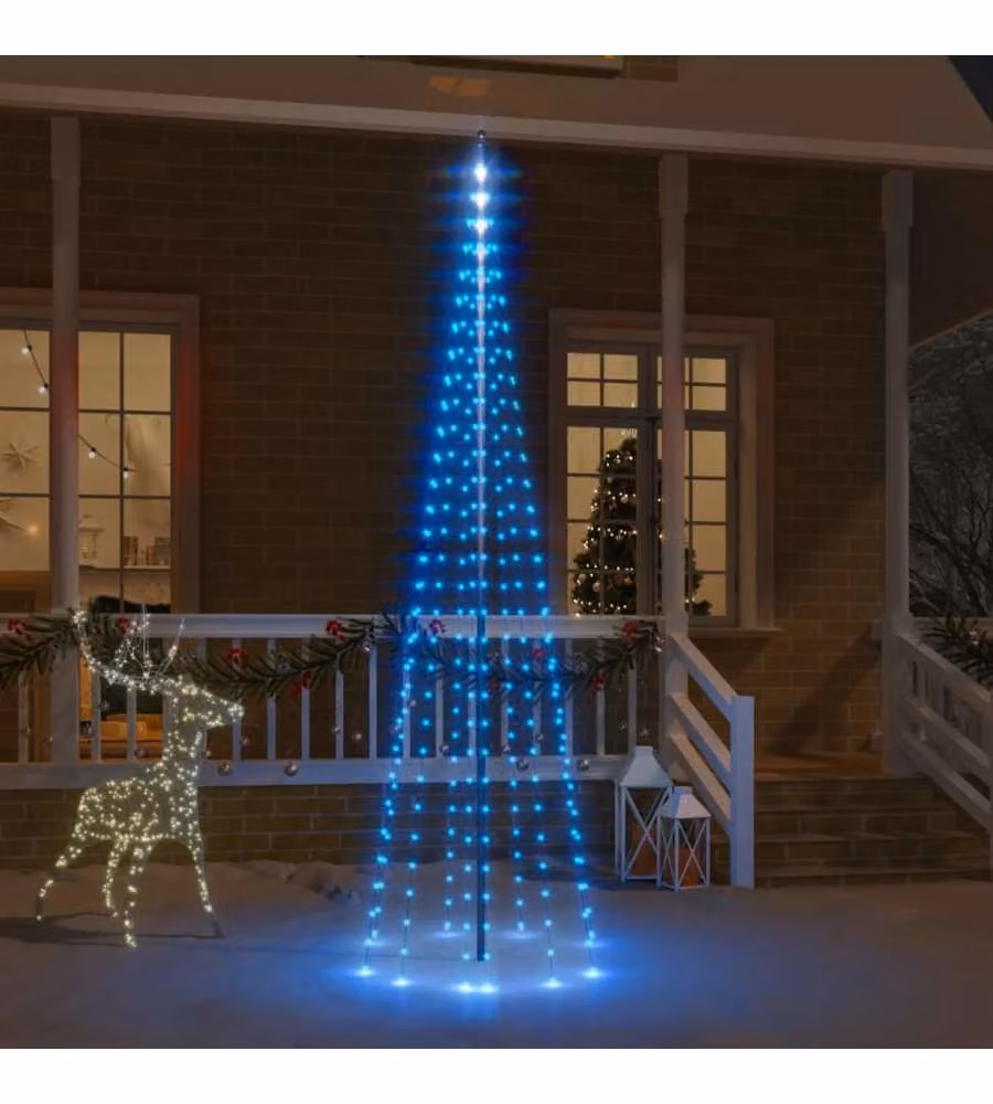 Albero di Natale Pennone Blu 310 LED 300 cm