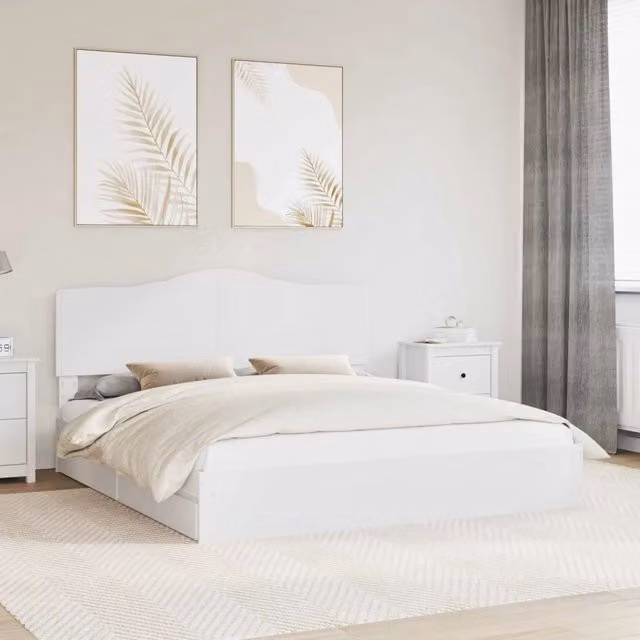 Letto con Contenitore Bianco 180 x 200 cm Legno ingegnerizzato 3413478