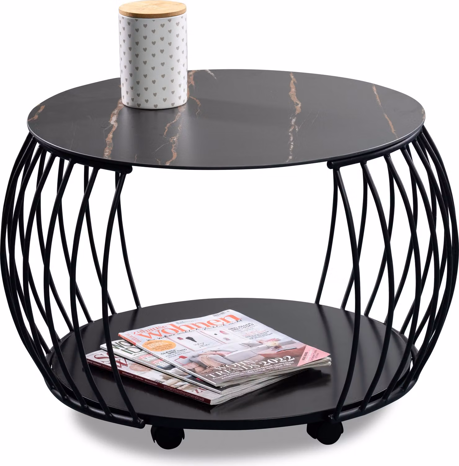 M2 Kollektion Macau 1 - Tavolino moderno (diametro 60 cm, altezza 46 cm)