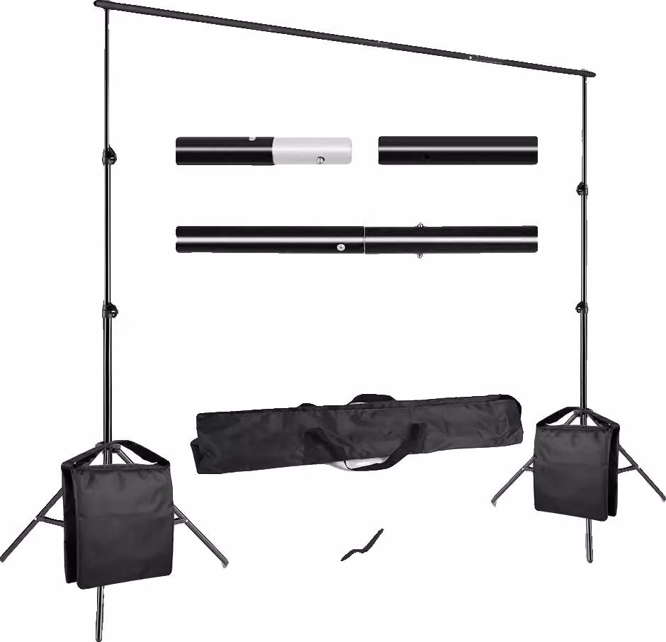 Sistema di supporto posteriore, altezza regolabile, design portatile, possibilità di aggiungere sacchi di sabbia, dimensioni 2x3 metri