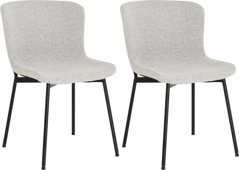 HowHomely sedie set di 2 sedie da pranzo beige sedie da cucina deco