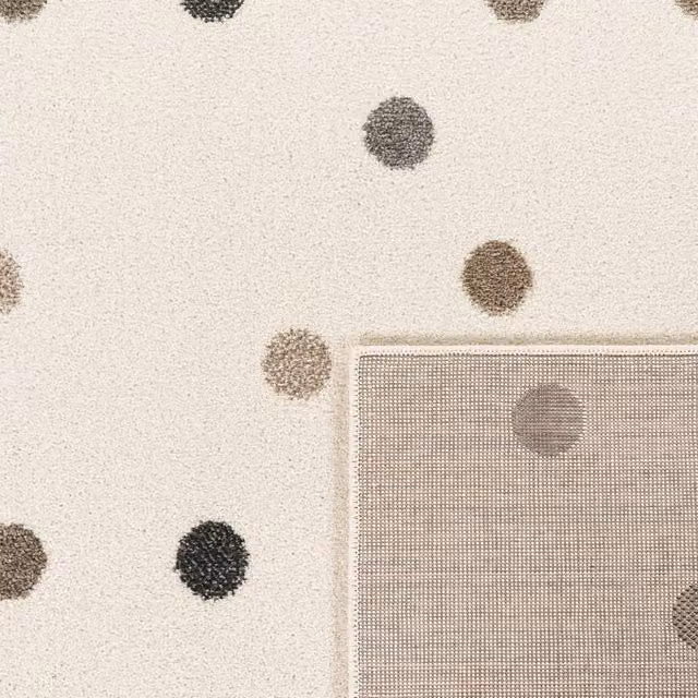 Tappeto per bambini Ninique beige a pois, quadrato, 133 x 133 cm