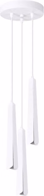 Lampada sospensione Reflex bianca con 3 luci G9 in metallo per cucina e soggiorno L: 120 cm, P: 19,5 cm, H: 19,5 cm