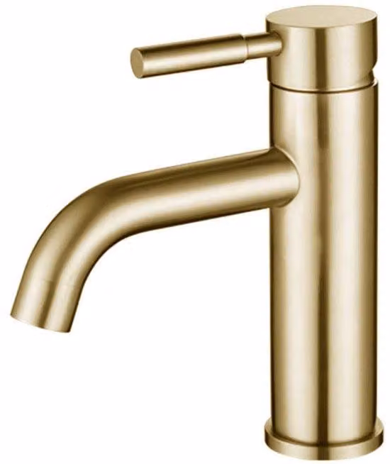 Miscelatore per lavabo - Altezza bocca 5,5 cm - Miscelatore acqua calda e fredda - Miscelatore monocomando per lavabo - Miscelatore acqua calda e fredda in acciaio inox spazzolato