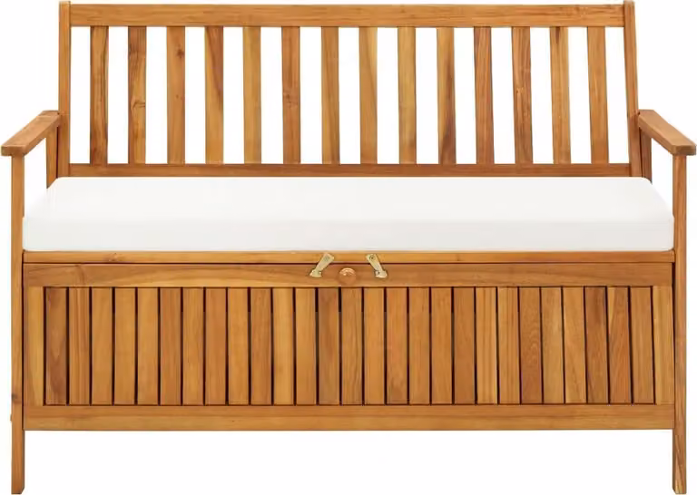 Cassapanca da Giardino in Legno Massello di Acacia 120x63x84 cm