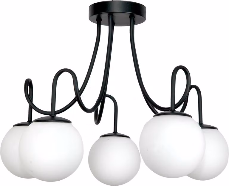 Lampada A Sospensione In Vetro Nero E Bianco 15-280 Ted