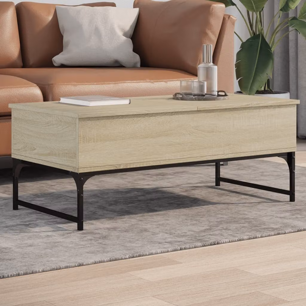 Maison Exclusive - Tavolino Sonoma in rovere 100x50x40 cm Materiale ligneo e metallo