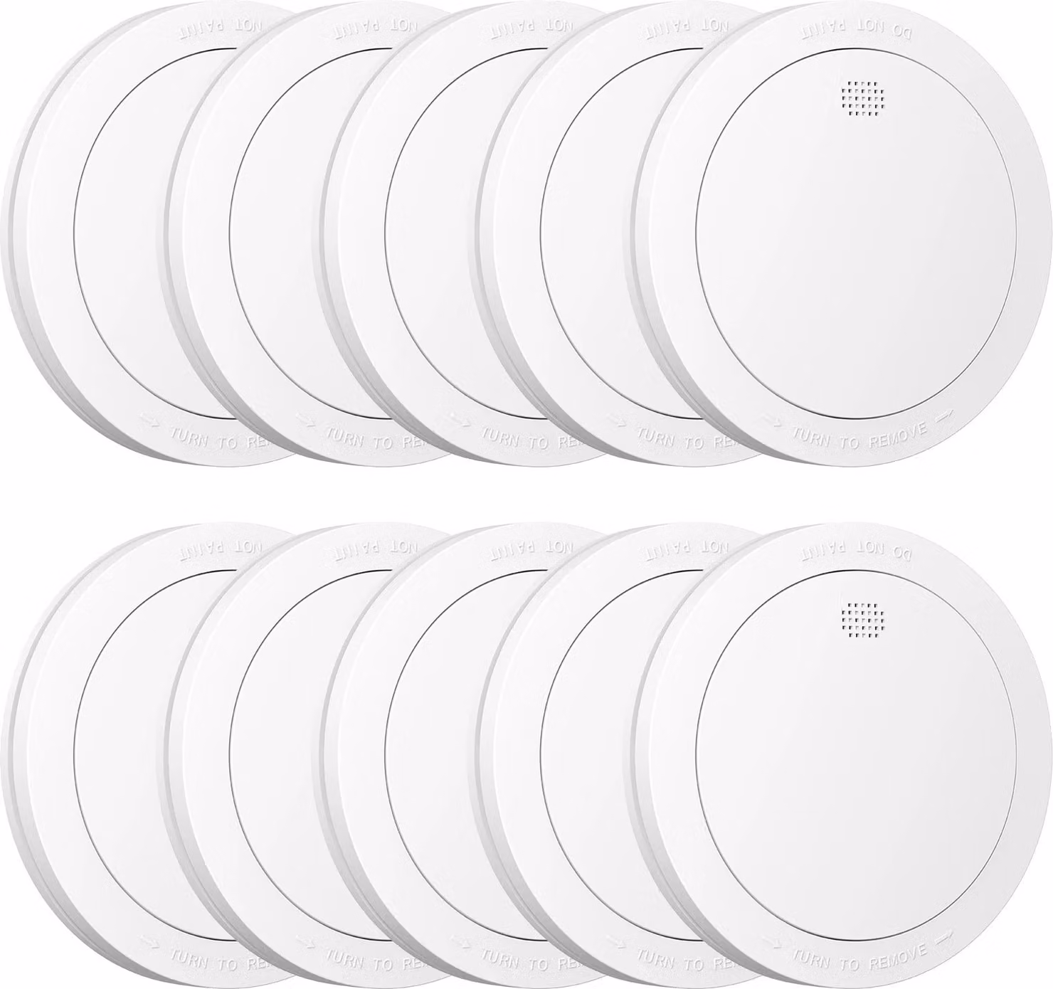 Rilevatore di fumo wireless, durata della batteria di 10 anni, fino a 30 dispositivi collegati in rete, 10 PEZZI