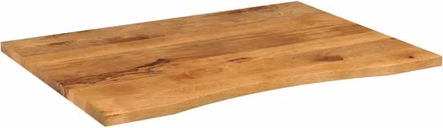 Piano per scrivania in legno di mango massello grezzo vidaXL, colore marrone, L: 110 cm, P: 80 cm, H: 2,5 cm – 1