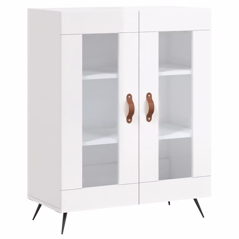 Credenza 69,5x34x90 cm in Legno Multistrato Bianco Lucido