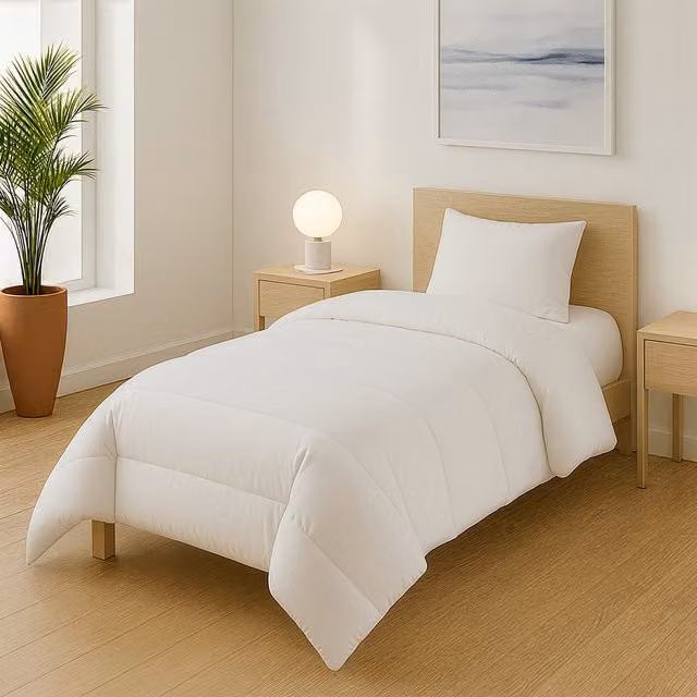 Piumino singolo in microfibra Kasanova bianco L 140 x P 200 cm con imbottitura da 200 gr/mq