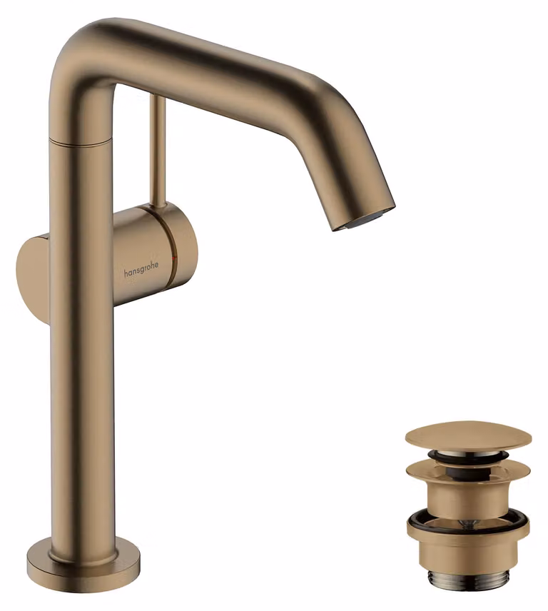 Robinetterie de lavabo hansgrohe Tecturis S 210 Fine CoolStart, avec bec pivotant et vidage PUSH, EcoSmart+, 73360140, 73360140