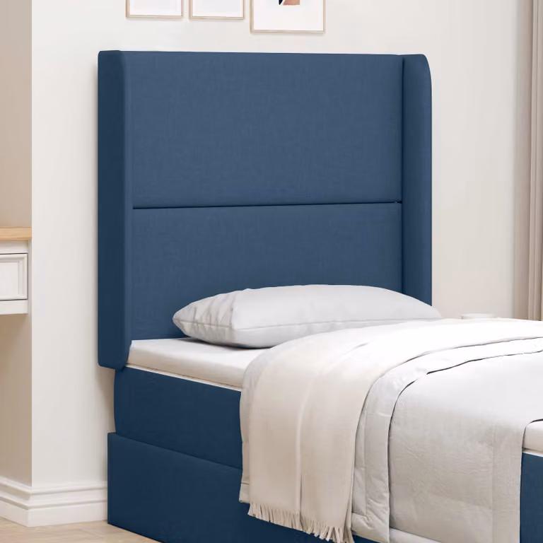 Pannello imbottito per testata letto vidaXL in tessuto blu L 80 x P 16 x H 4 cm