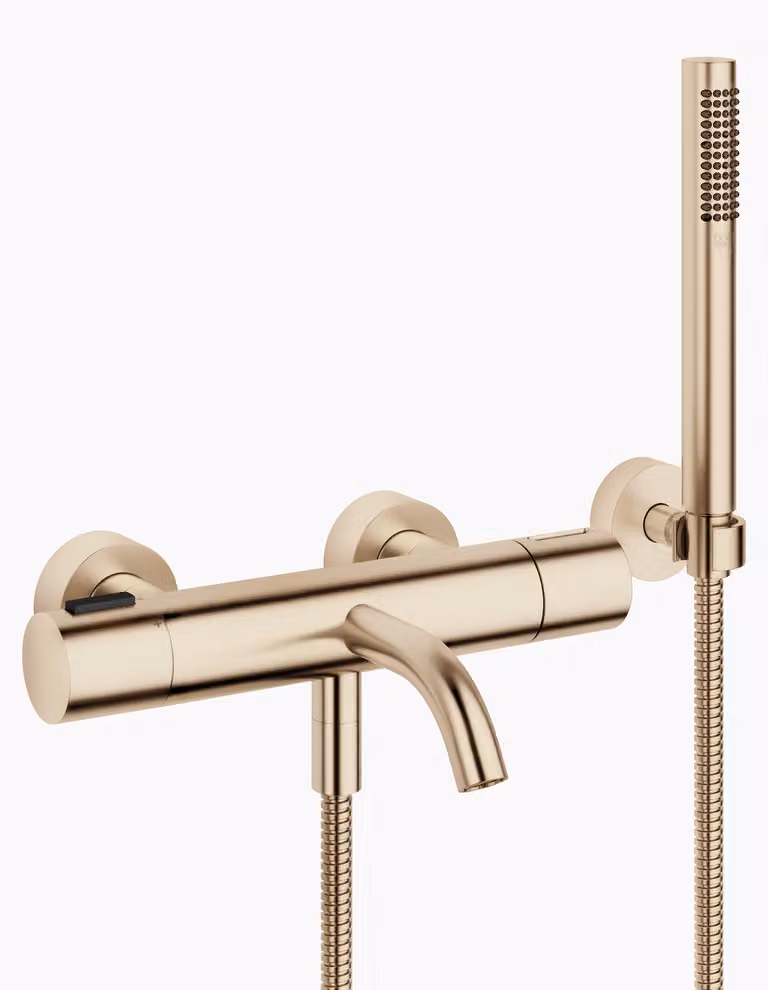 Dornbracht META Mitigeur monocommandé pour bain, pour montage mural, avec flexible de douche, saillie 210mm, 34234979-27, 34234979-27