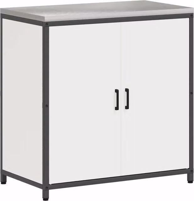 Pensile da cucina | Stoccaggio in cucina HATTEM Bianco 90 x 50 x 92 cm Acciaio