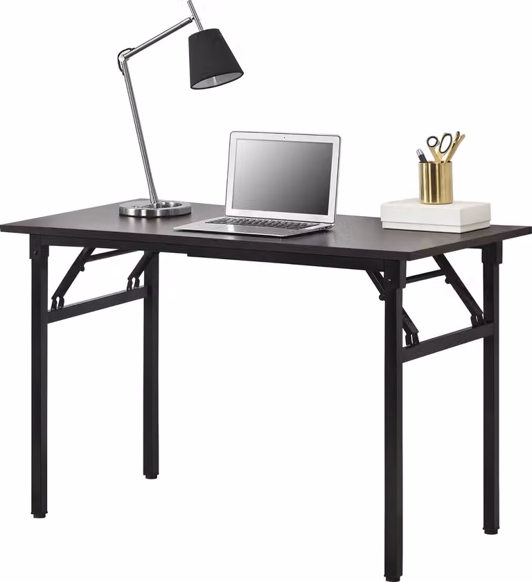 [neu.haus]® Tavolo pieghevole - 120 x 60cm Scrivania Tavolo da ufficio Tavolo da computer Tavolo pieghevole Marrone scuro