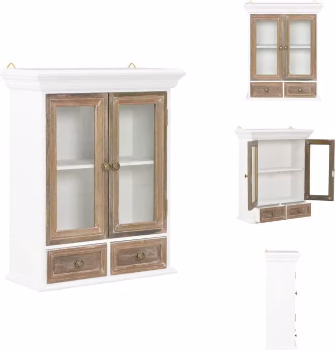 vidaXL Armadio a muro bianco 49x22x59 cm in legno - Armadi da cucina