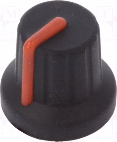 2 manopole rotative, diametro albero: 6 mm, con indicatore, marca Kuntoff, diametro 16x15,1 mm, modello FC72602S