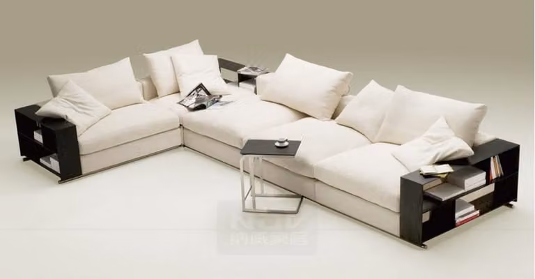 Divano angolare, divano imbottito, divano a forma di L, set componibile, angolare, tessuto, materiale: PH88
