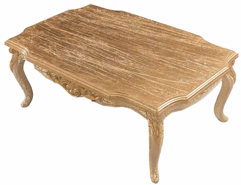 Casa Padrino tavolino barocco oro antico / bianco 120 cm - Mobili da salotto in stile barocco