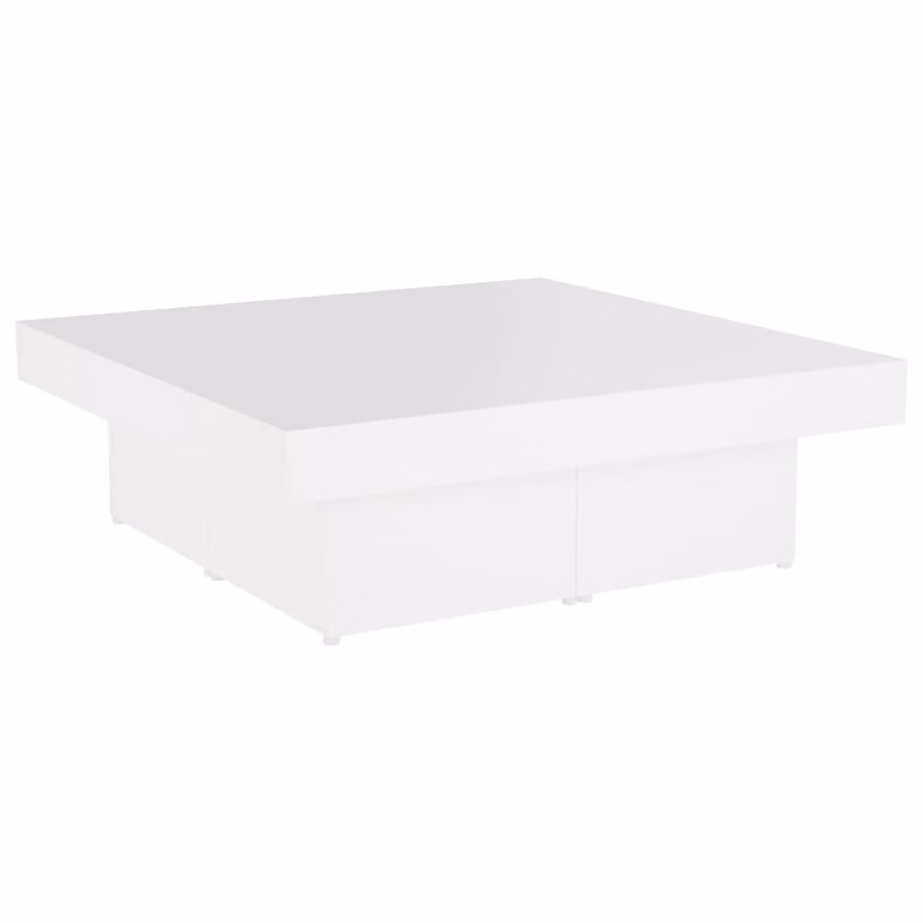 Tavolino da Salotto Bianco 90x90x28 cm in Legno Multistrato